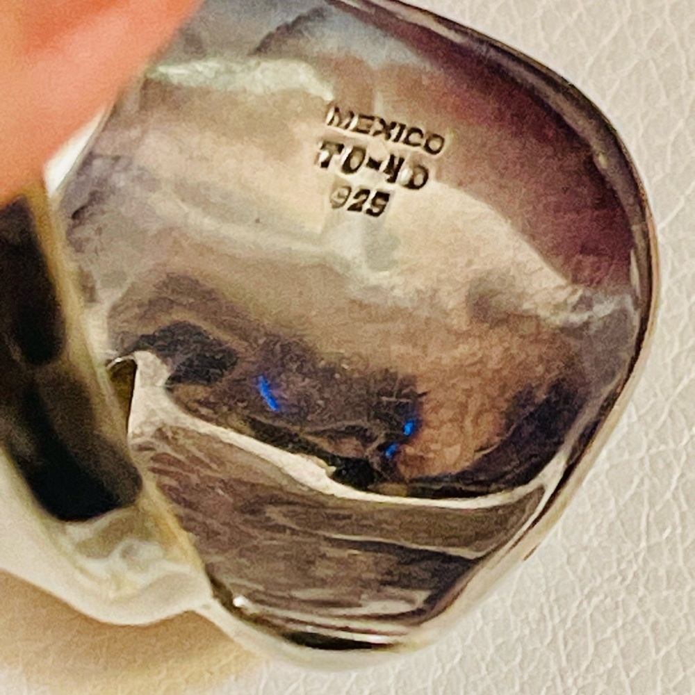 VTG Southwest Mexico Sterling Silver Classic Cuff Bangle Bracelet 86 G Sz 7” - Picture 6 of 10